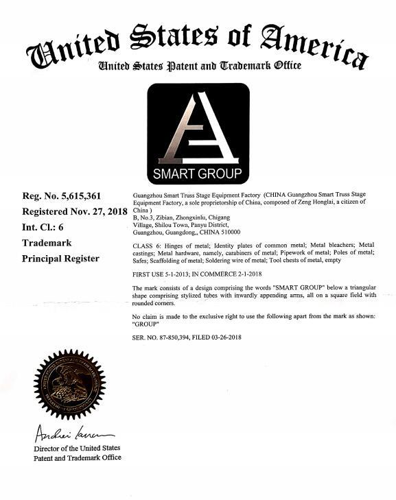 America trademark certificates