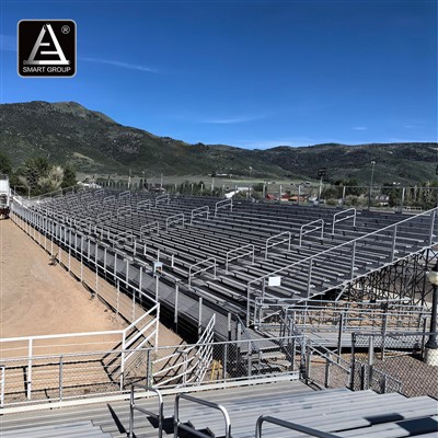 ইউএসএ পোর্টেবল এলিভেটেড বিচ গ্র্যান্ডস্ট্যান্ড সিটিং অ্যালুমিনিয়াম ব্লিচার আসন